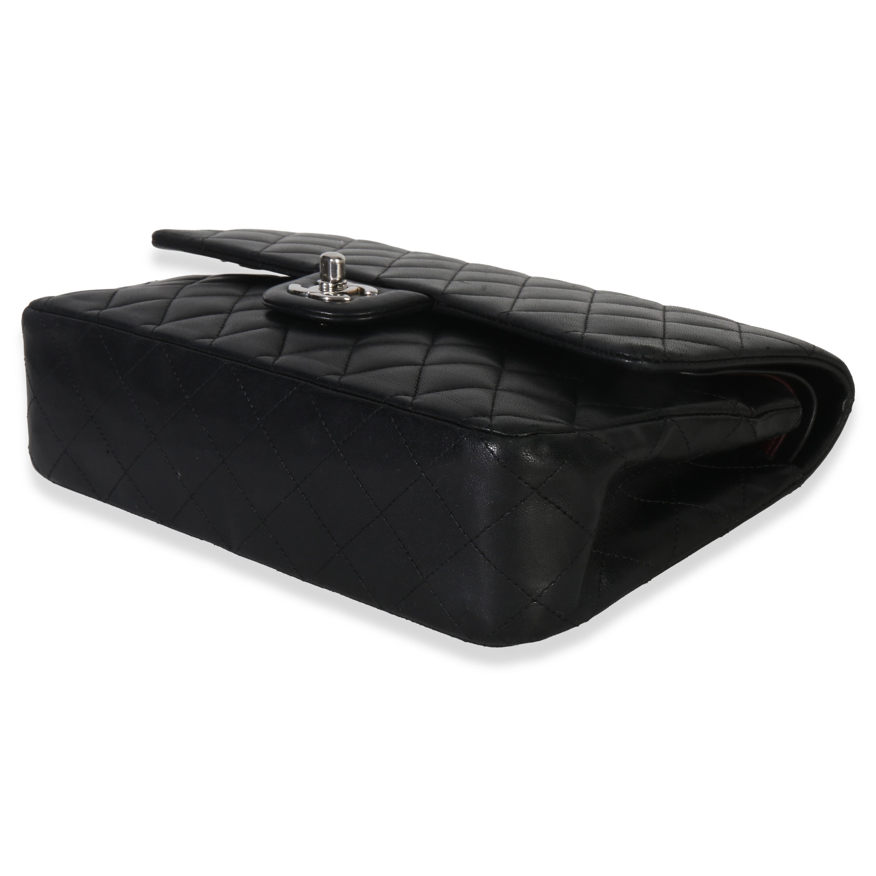 Black Quilted Lambskin Medium Classic Double Flap Bag