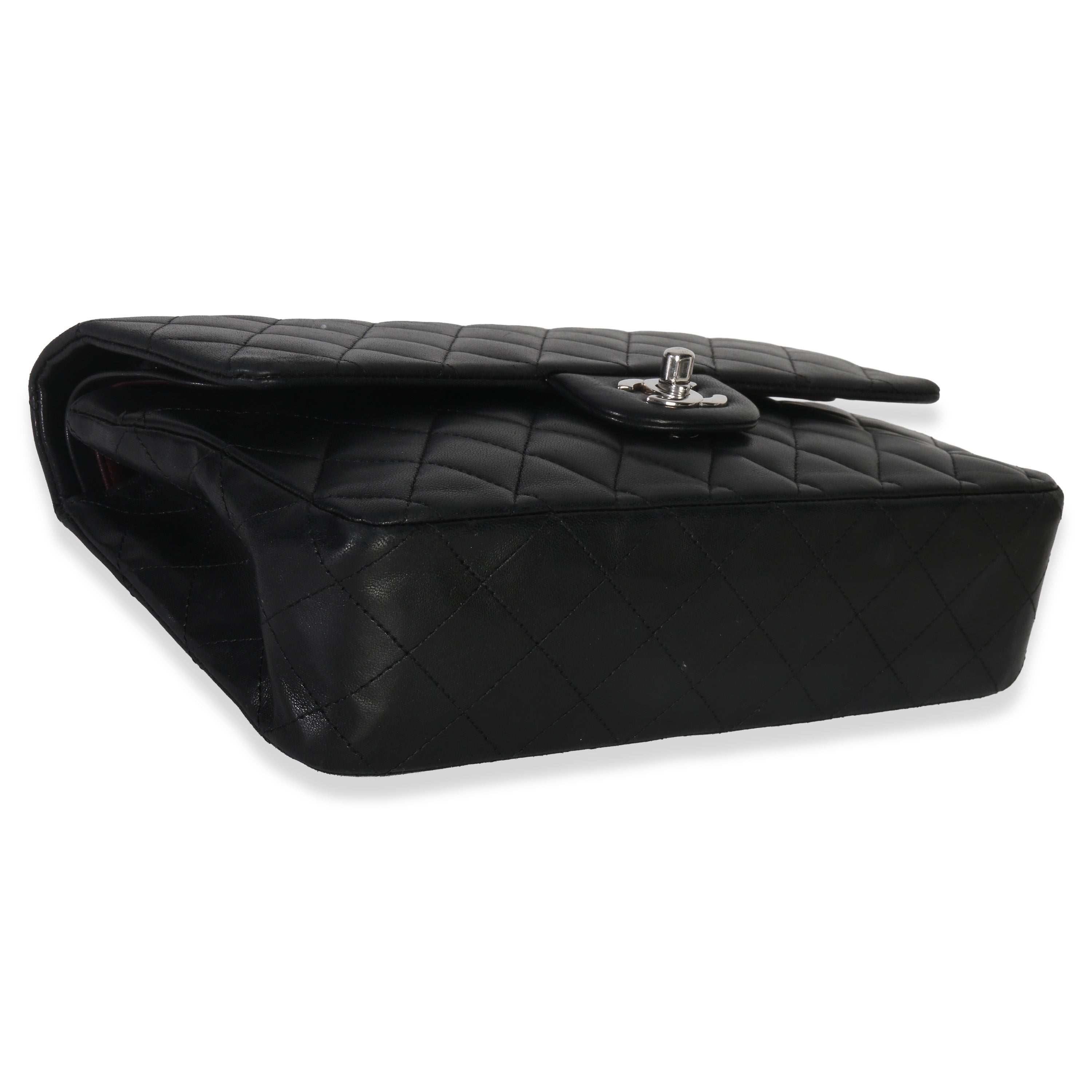Black Quilted Lambskin Medium Classic Double Flap Bag