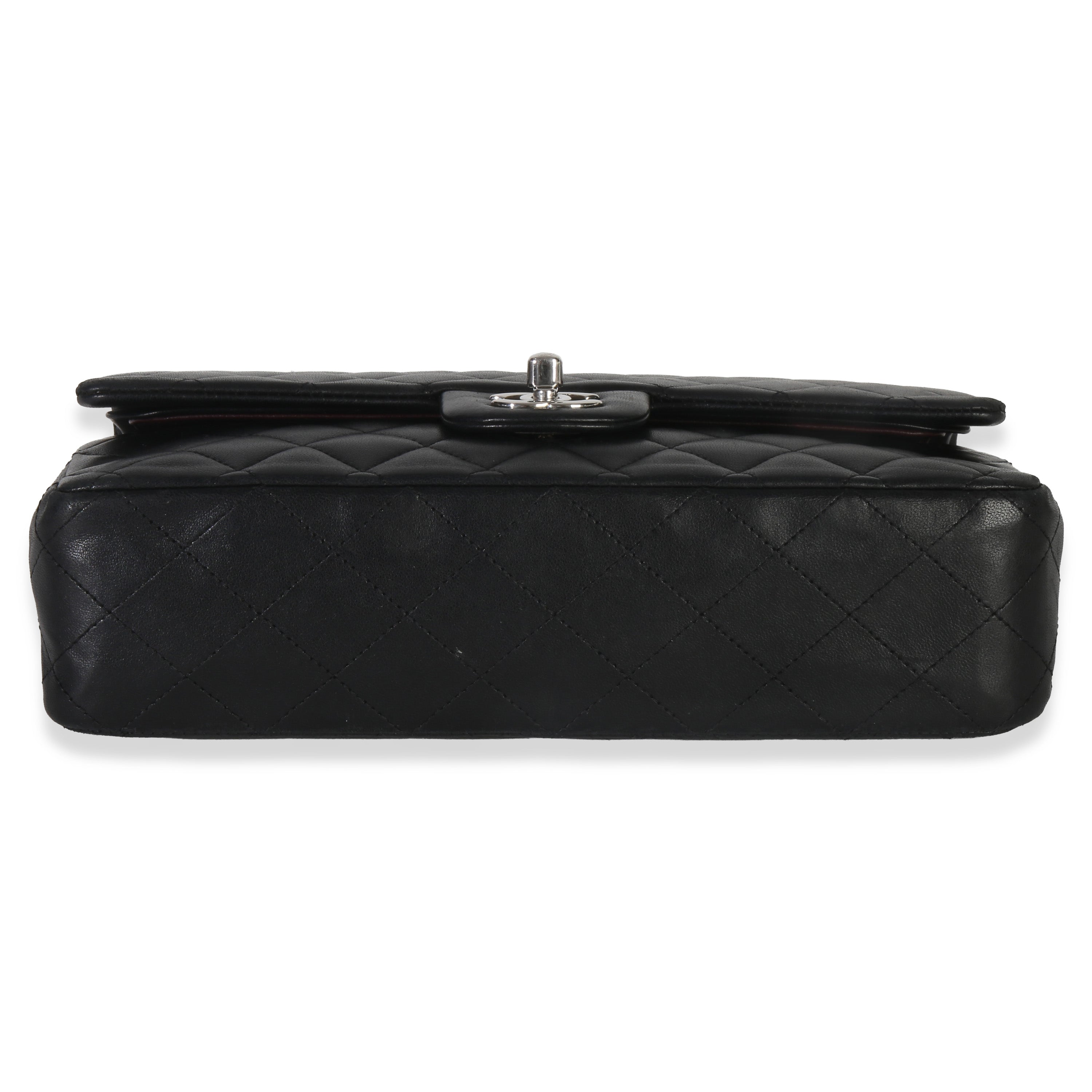 Black Quilted Lambskin Medium Classic Double Flap Bag