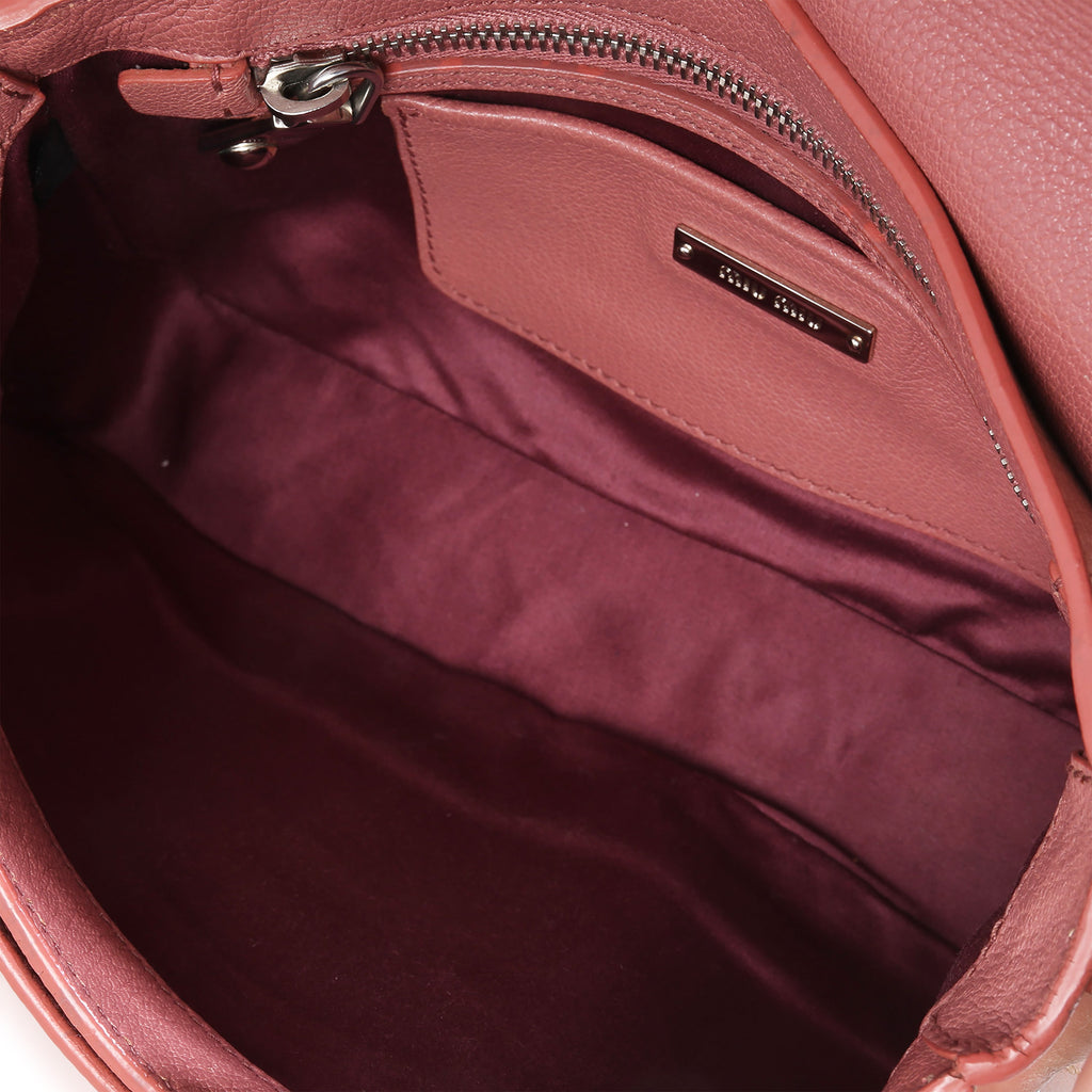 Pink Bicolore Goatskin Madras Chain Shoulder Bag