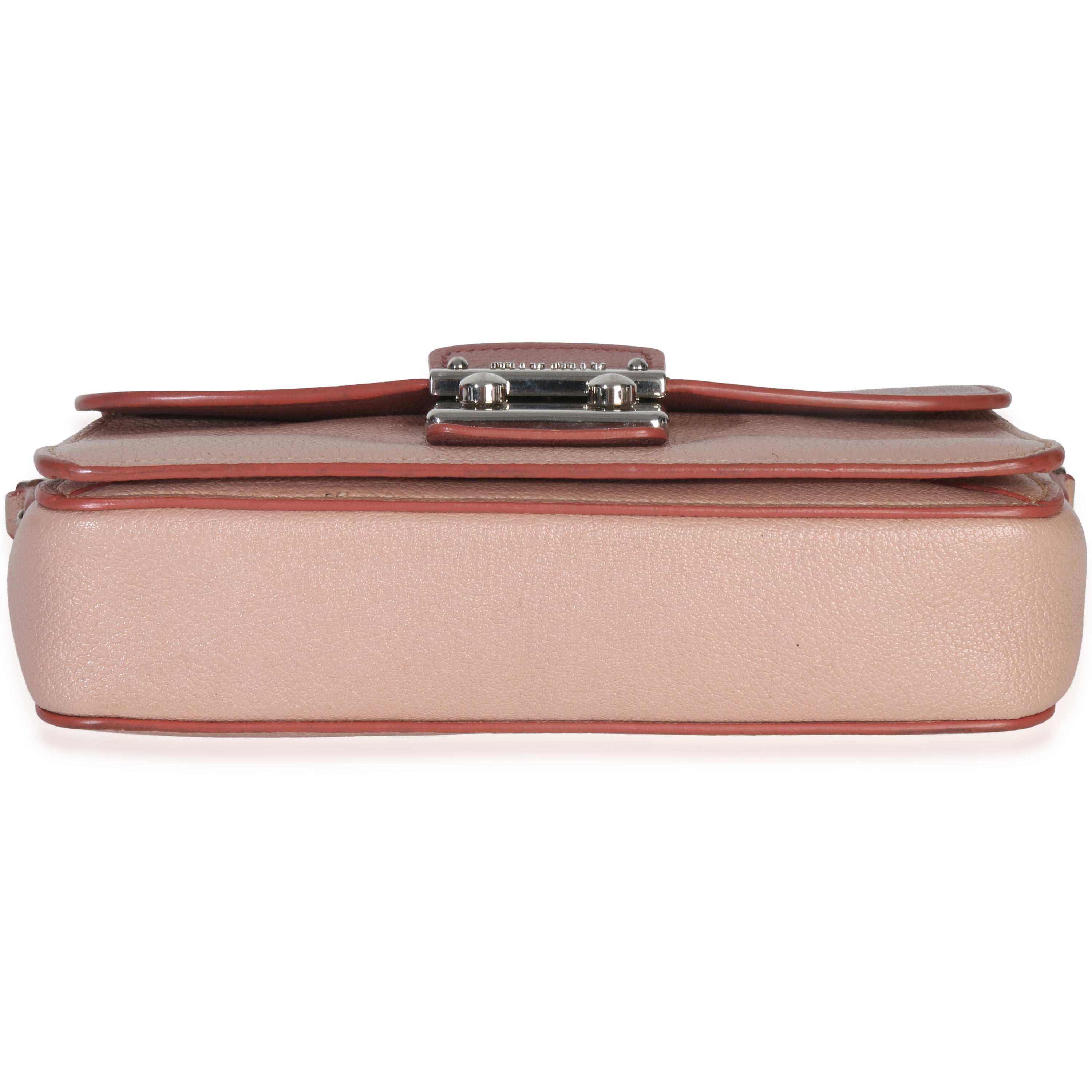 Pink Bicolore Goatskin Madras Chain Shoulder Bag