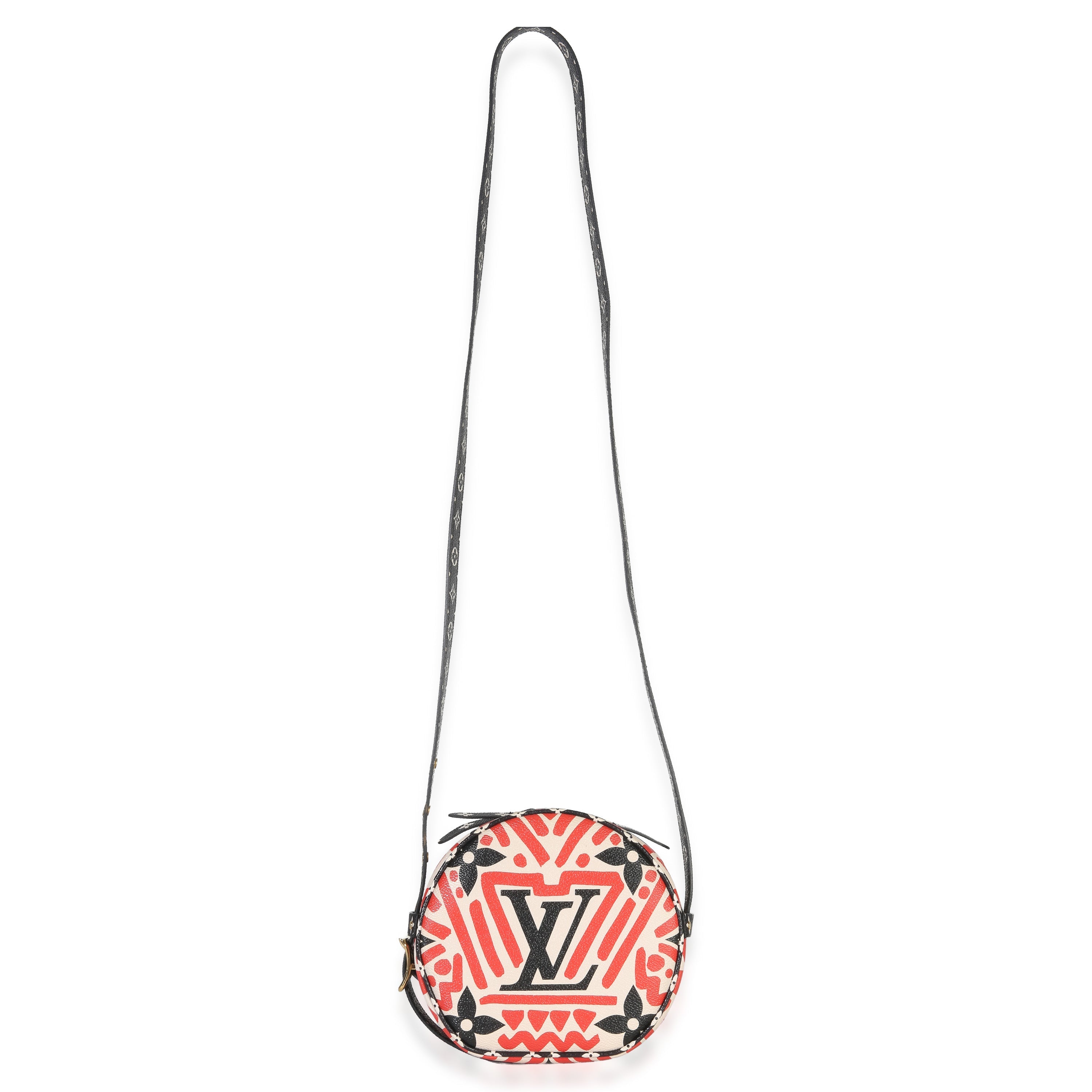 Cream Red Giant LV Crafty Boite Chapeau Souple Bag PM