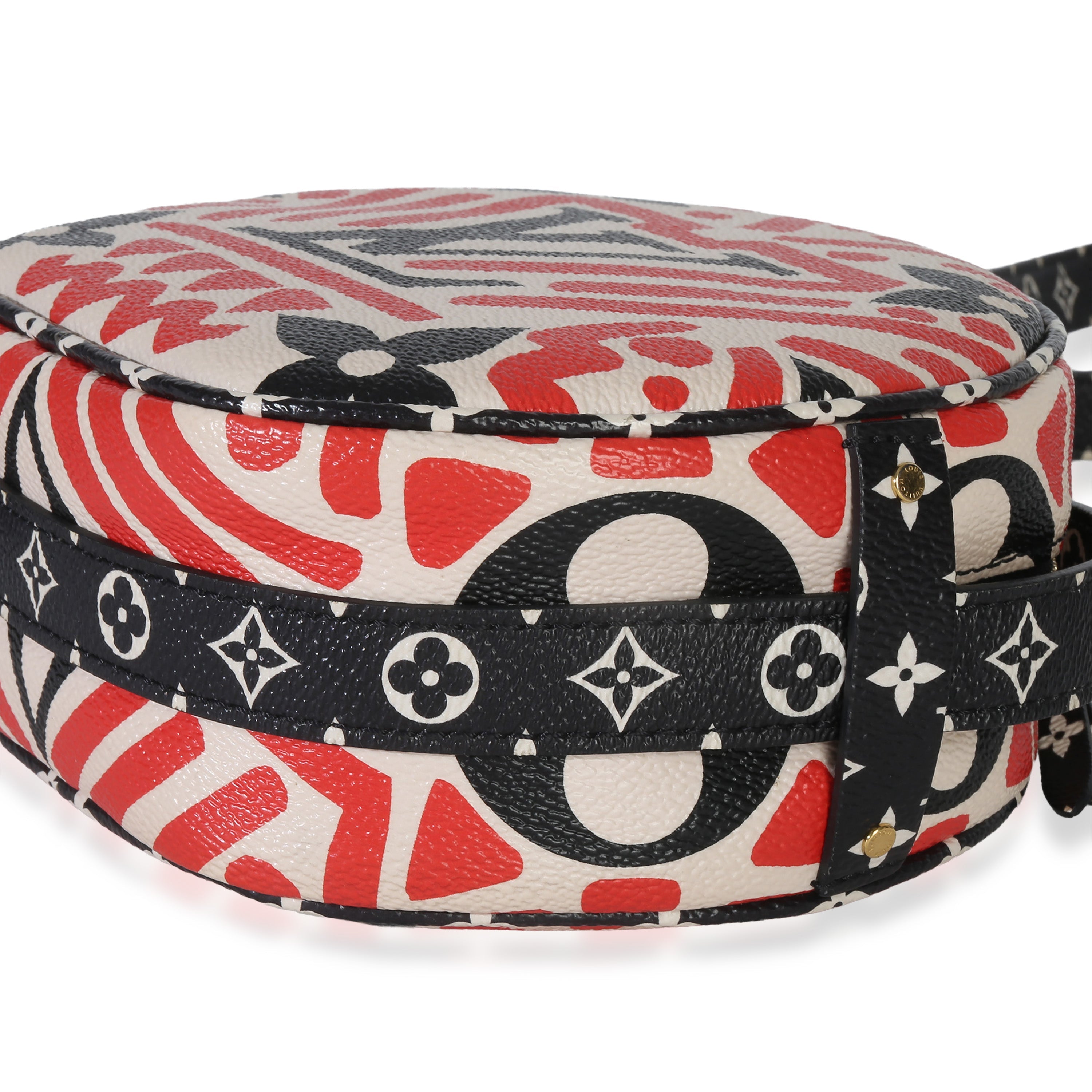 Cream Red Giant LV Crafty Boite Chapeau Souple Bag PM