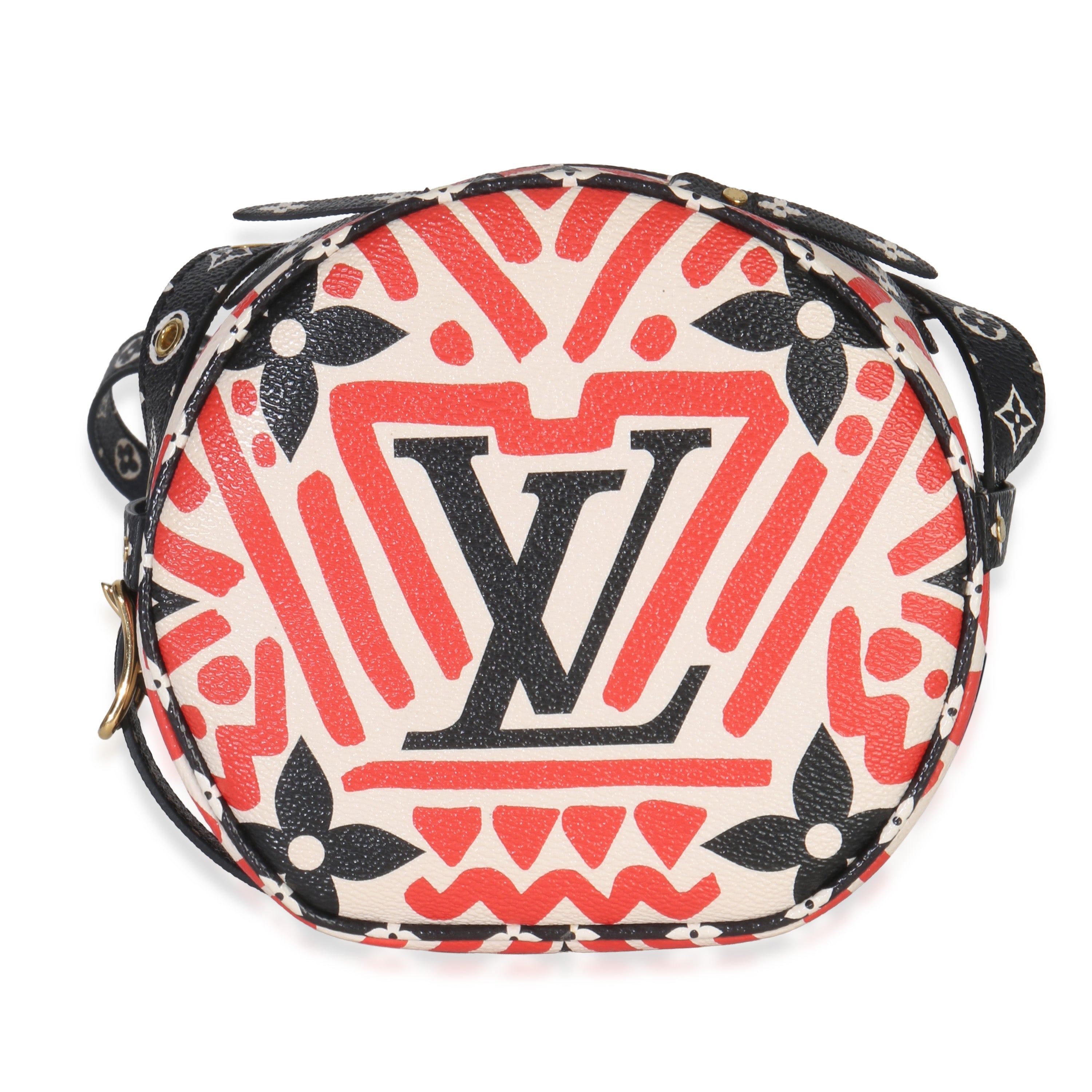 Cream Red Giant LV Crafty Boite Chapeau Souple Bag PM
