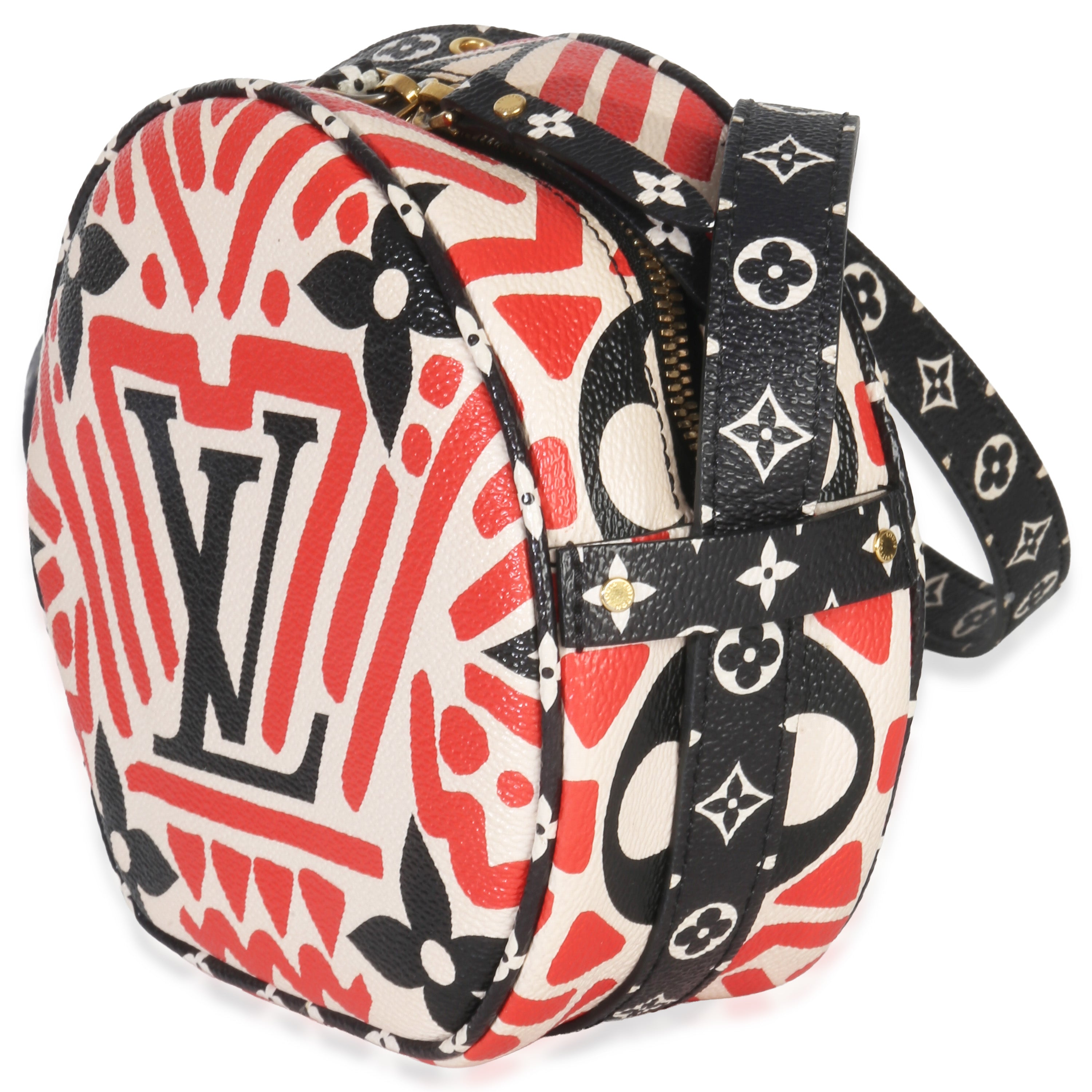 Cream Red Giant LV Crafty Boite Chapeau Souple Bag PM