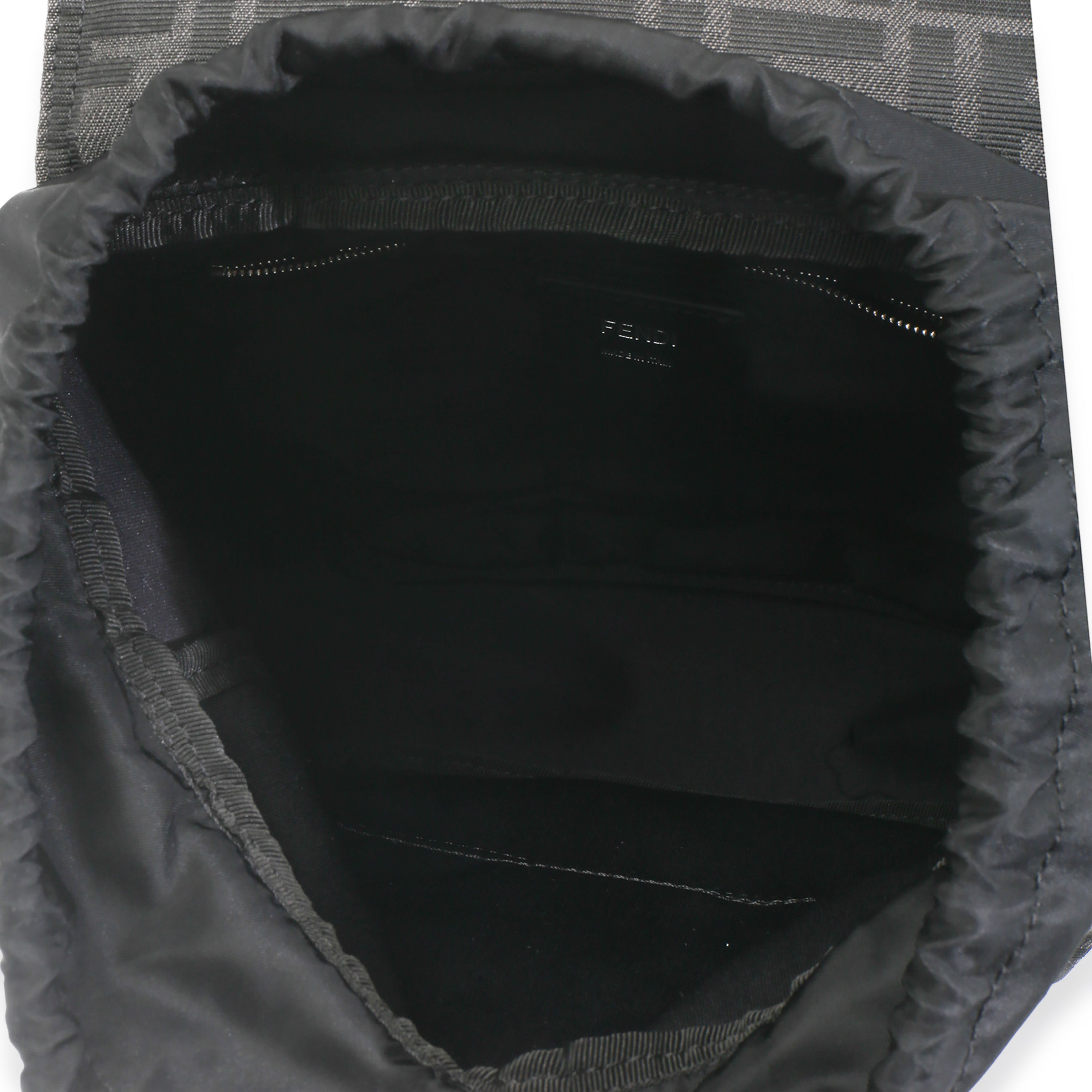 Black Zucca Canvas Small Fendiness Crossbody Bag