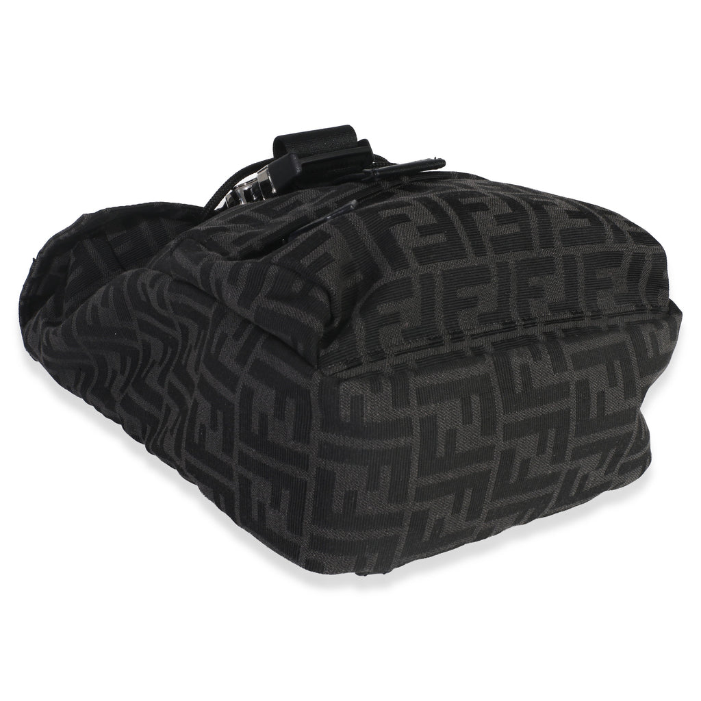 Black Zucca Canvas Small Fendiness Crossbody Bag