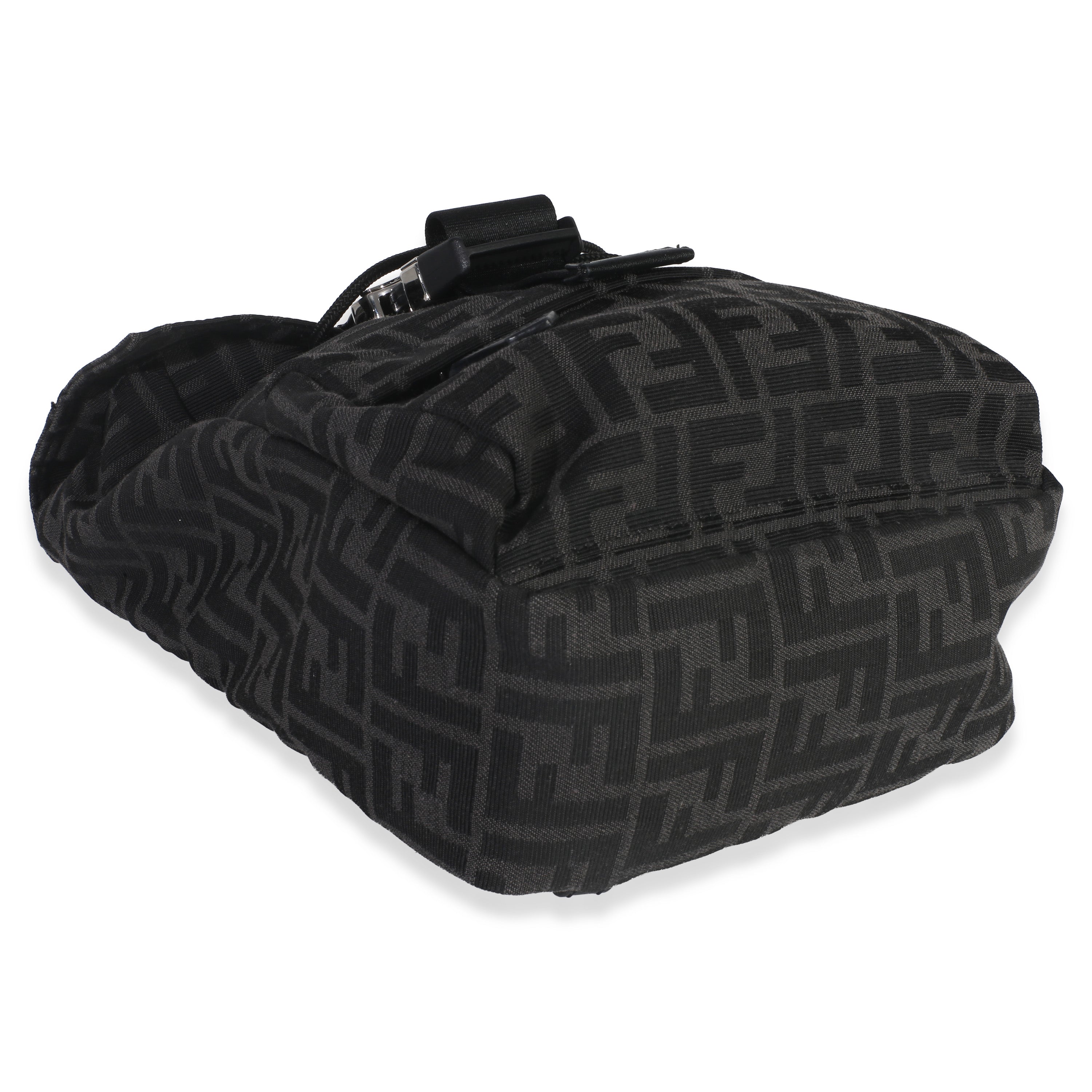 Black Zucca Canvas Small Fendiness Crossbody Bag
