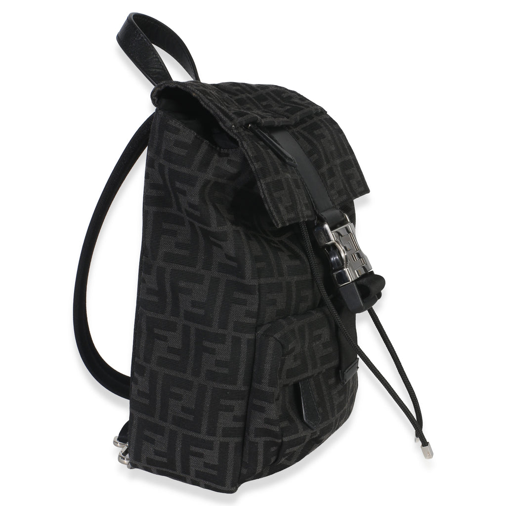 Black Zucca Canvas Small Fendiness Crossbody Bag