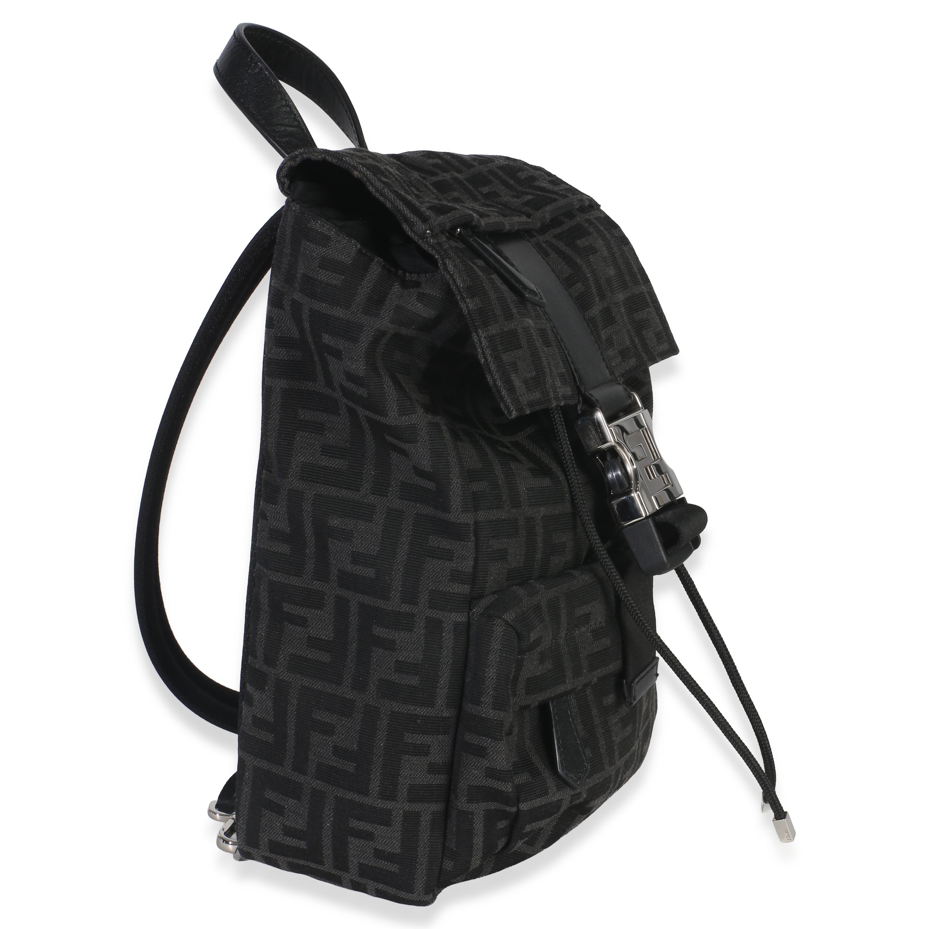 Black Zucca Canvas Small Fendiness Crossbody Bag