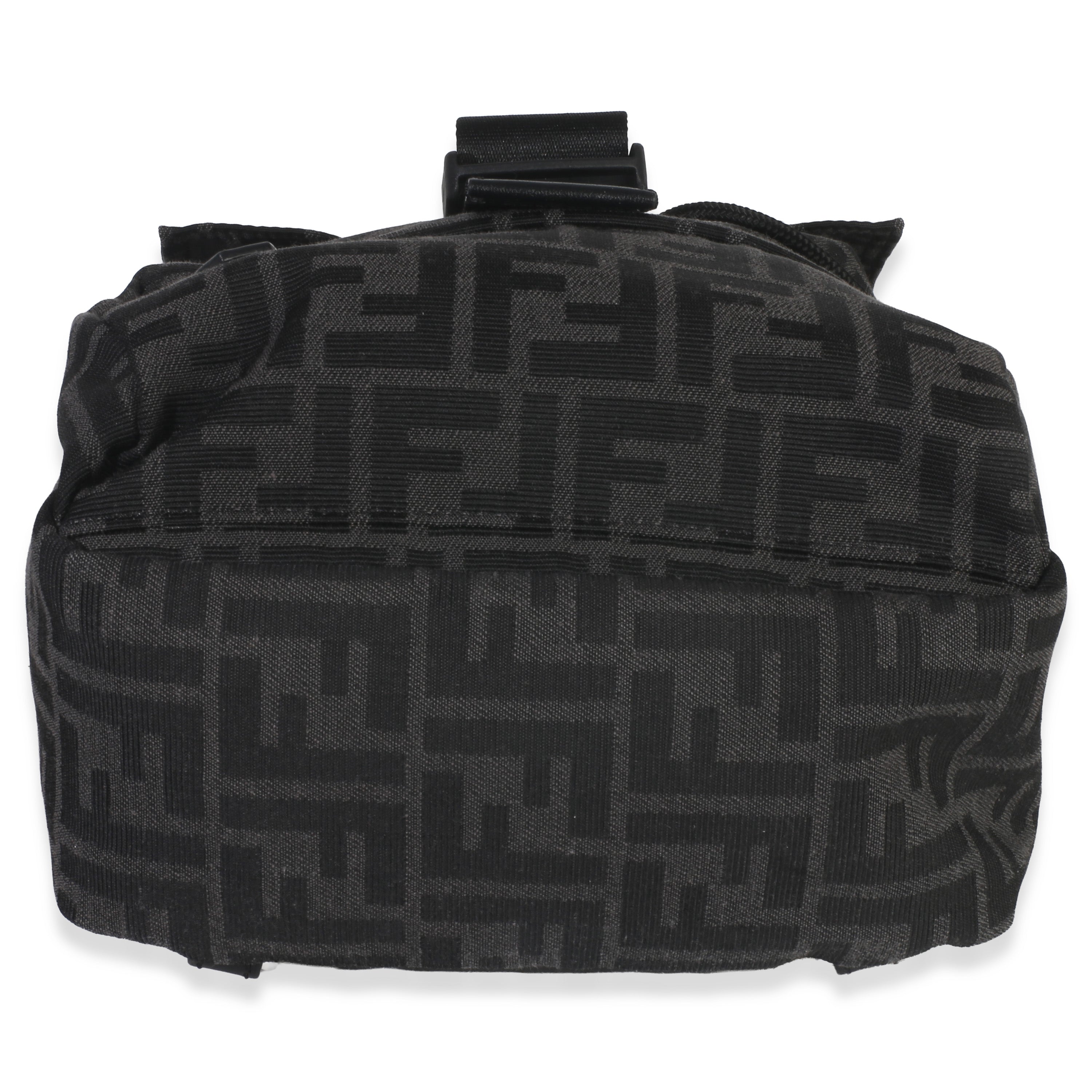 Black Zucca Canvas Small Fendiness Crossbody Bag