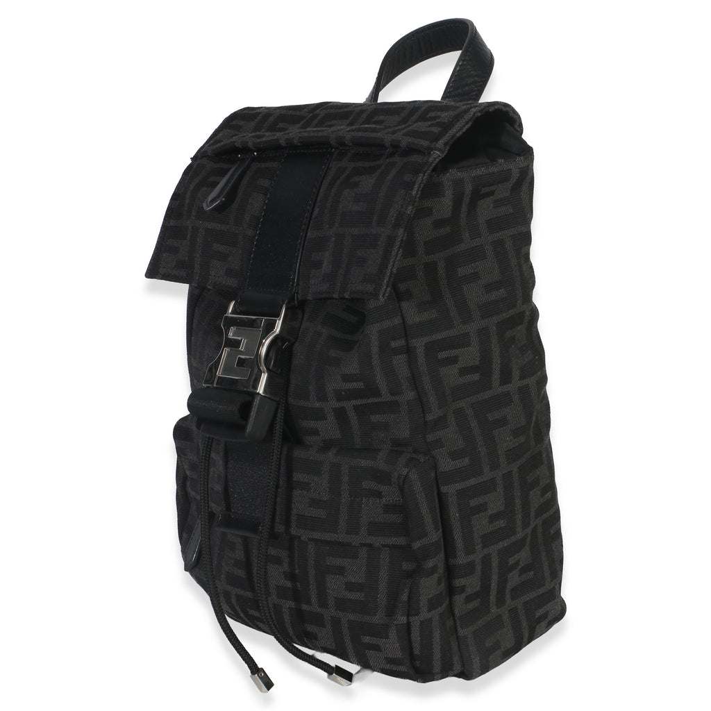 Black Zucca Canvas Small Fendiness Crossbody Bag