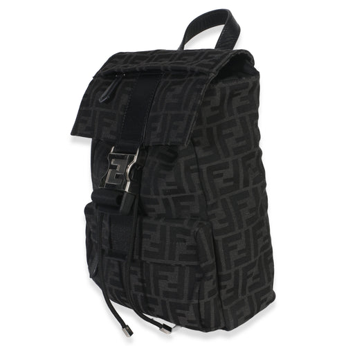 Black Zucca Canvas Small Fendiness Crossbody Bag