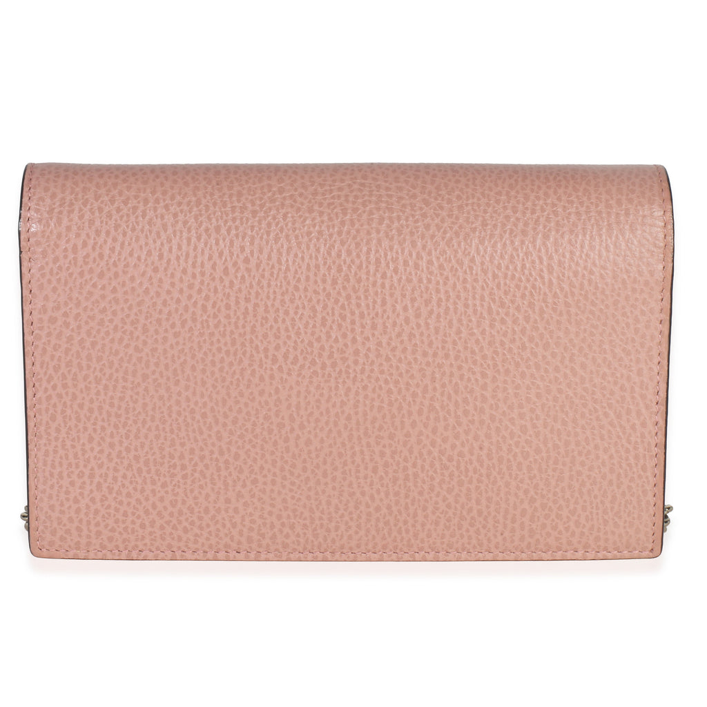 Pink Dollar Calfskin Interlocking G Wallet On Chain