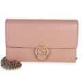 Pink Dollar Calfskin Interlocking G Wallet On Chain