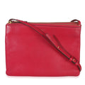 Fuchsia Lambskin Large Trio Crossbody