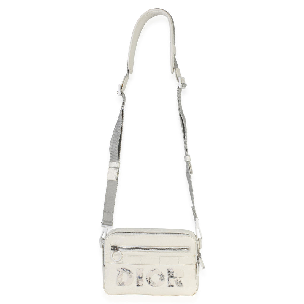 X DANIEL ARSHAM White Grained Calfskin Safari Messenger