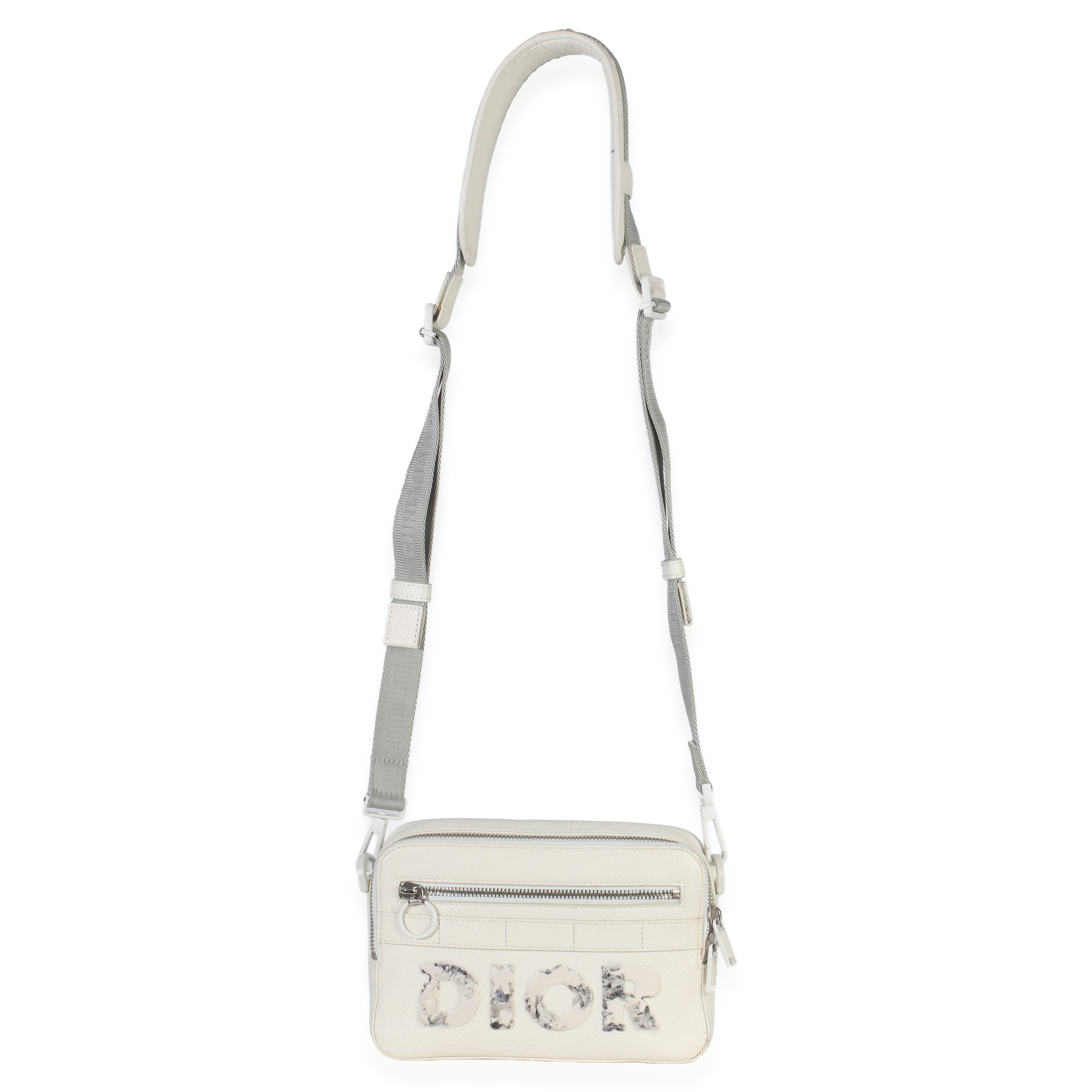 X DANIEL ARSHAM White Grained Calfskin Safari Messenger