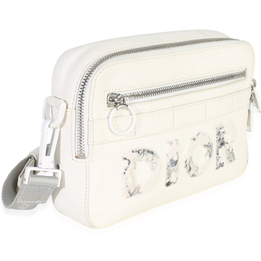 X DANIEL ARSHAM White Grained Calfskin Safari Messenger
