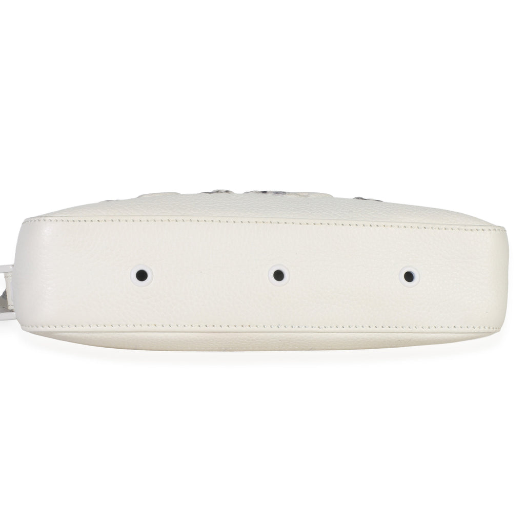 X DANIEL ARSHAM White Grained Calfskin Safari Messenger