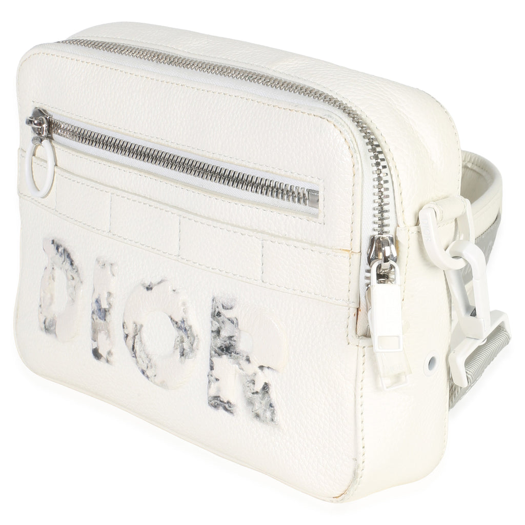 X DANIEL ARSHAM White Grained Calfskin Safari Messenger