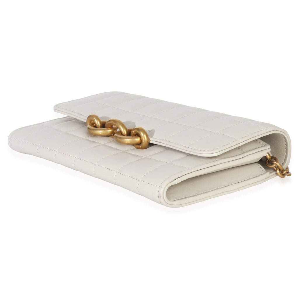 Crema Soft Calfskin Le Maillon Wallet On Chain
