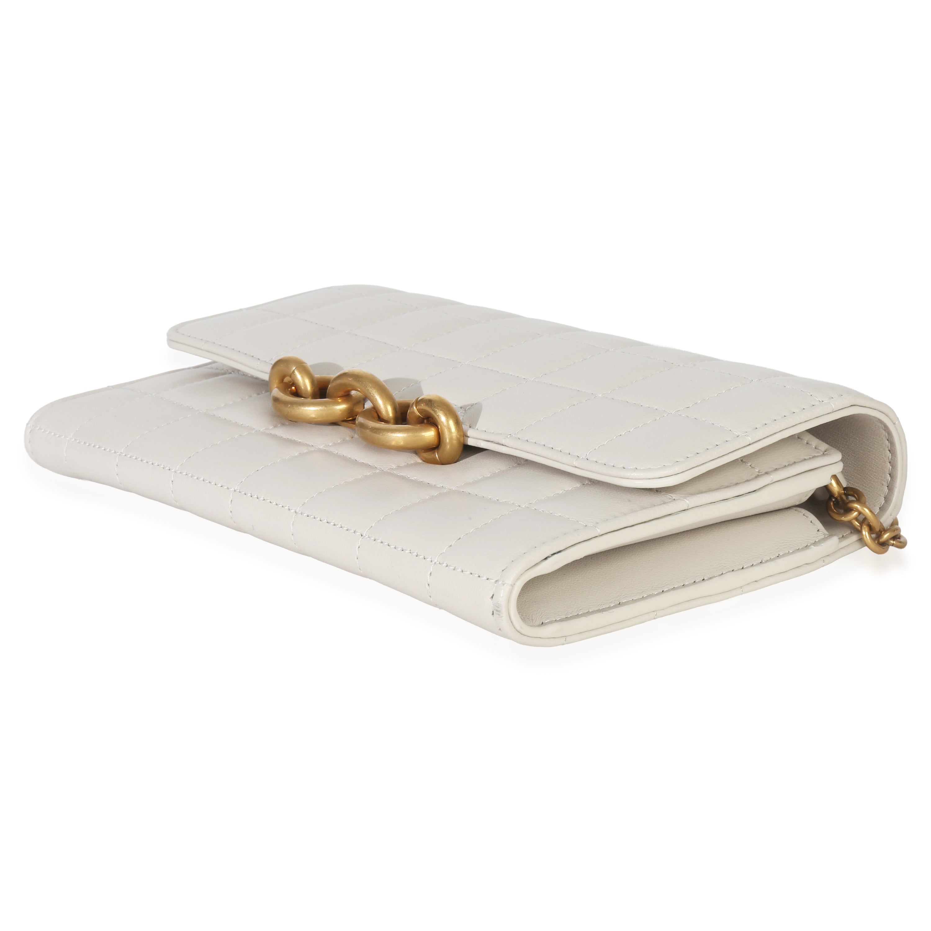 Crema Soft Calfskin Le Maillon Wallet On Chain