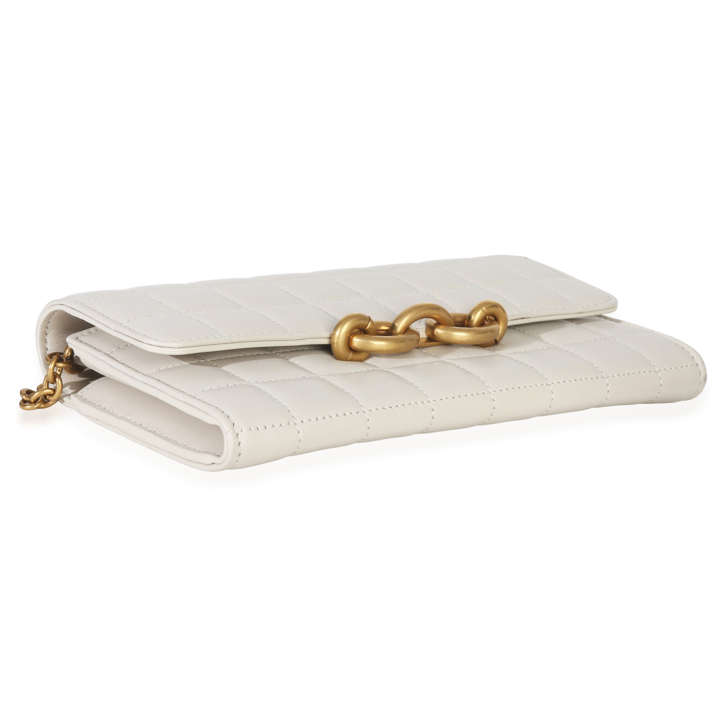 Crema Soft Calfskin Le Maillon Wallet On Chain