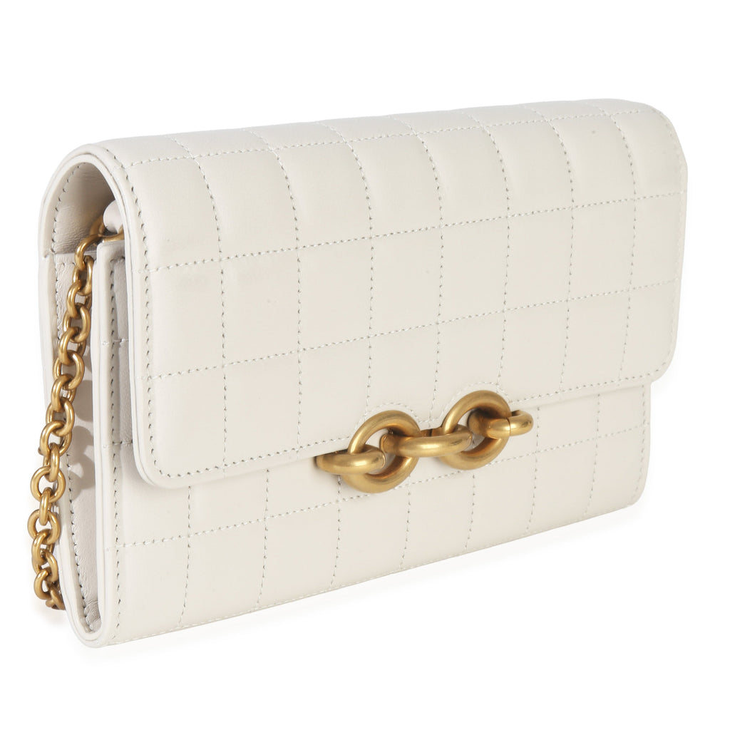 Crema Soft Calfskin Le Maillon Wallet On Chain