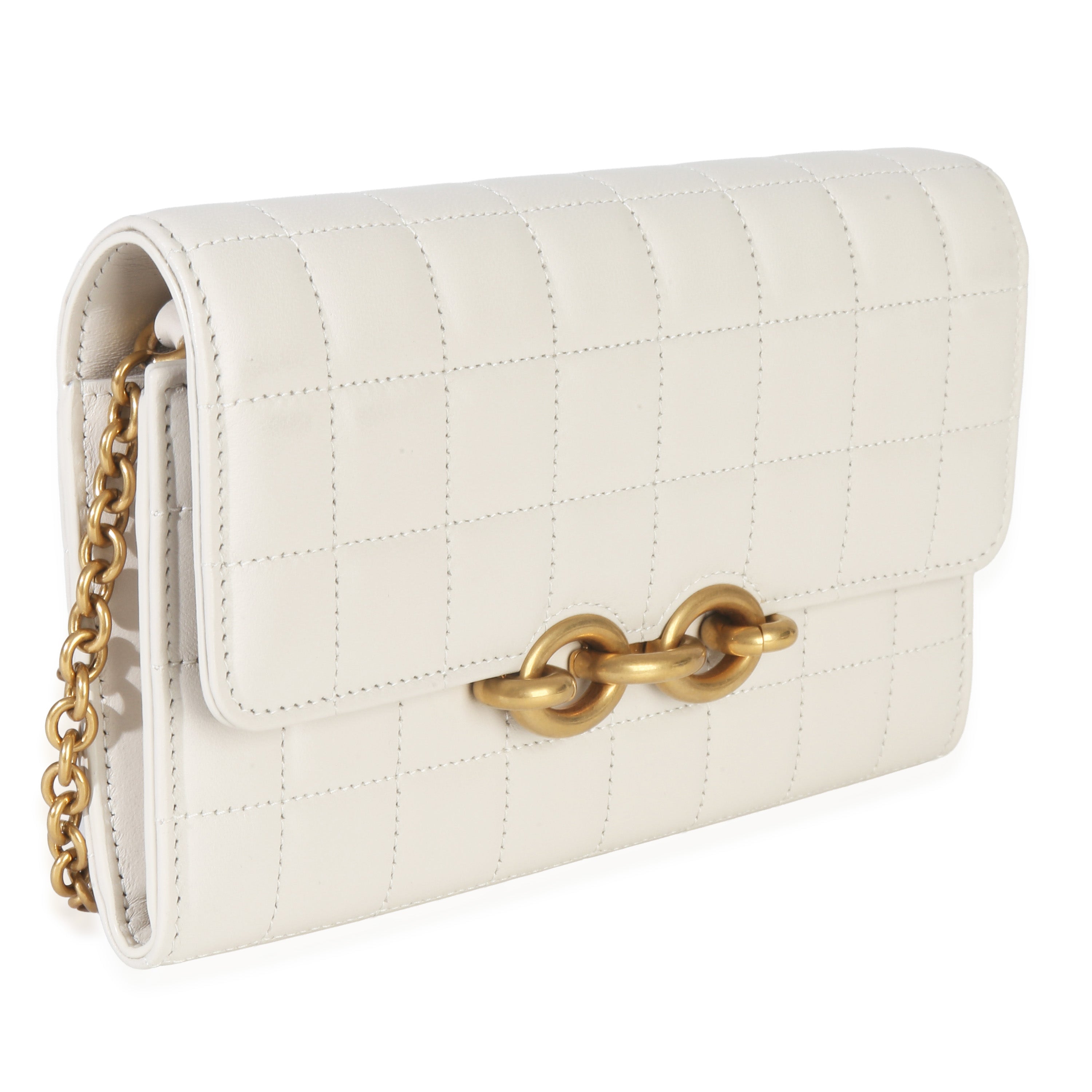 Crema Soft Calfskin Le Maillon Wallet On Chain