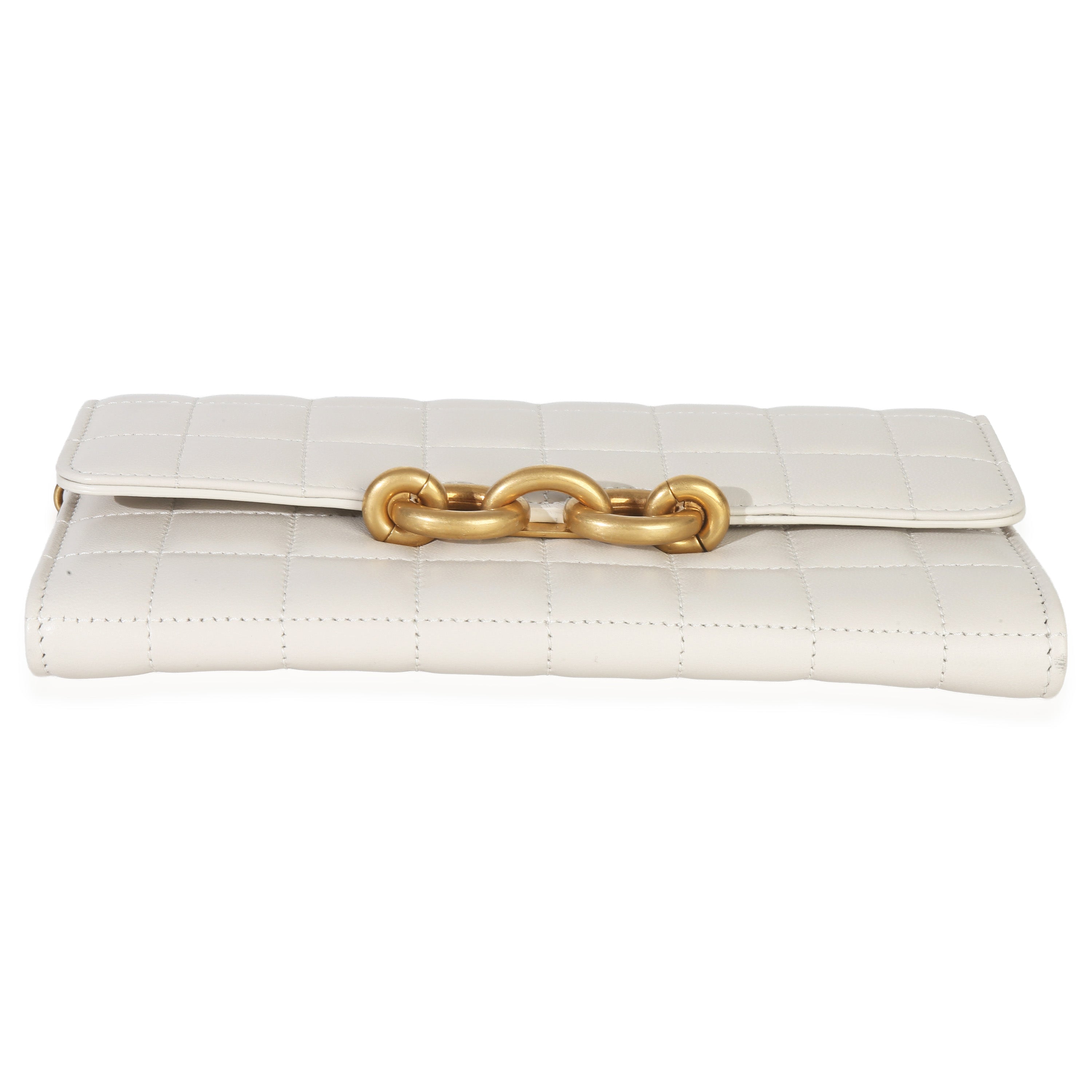 Crema Soft Calfskin Le Maillon Wallet On Chain