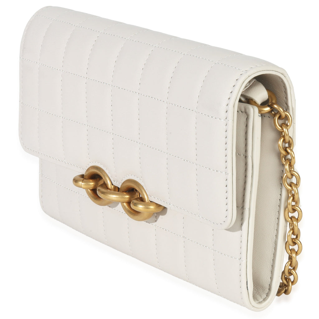 Crema Soft Calfskin Le Maillon Wallet On Chain