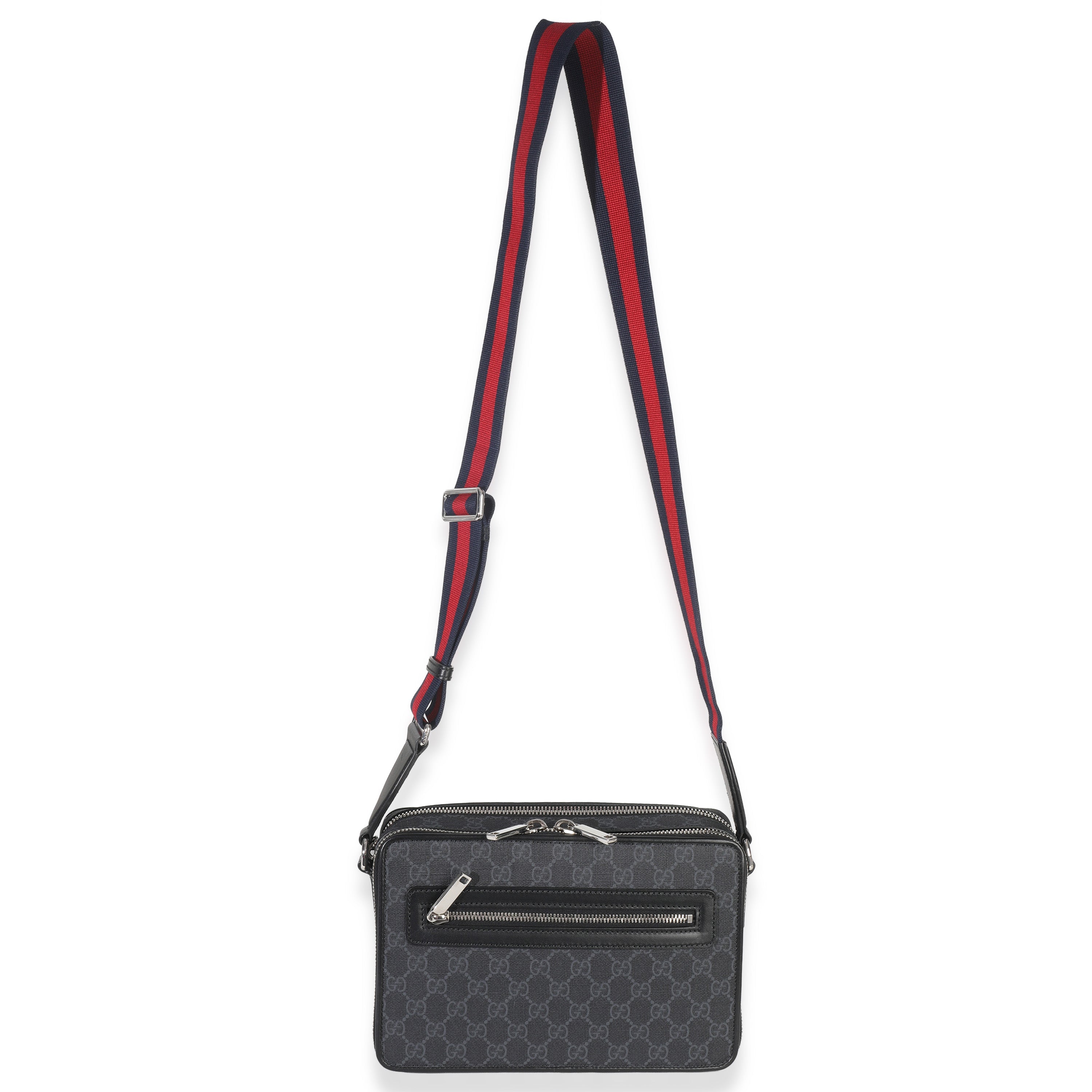 Black GG Supreme Canvas Web Crossbody
