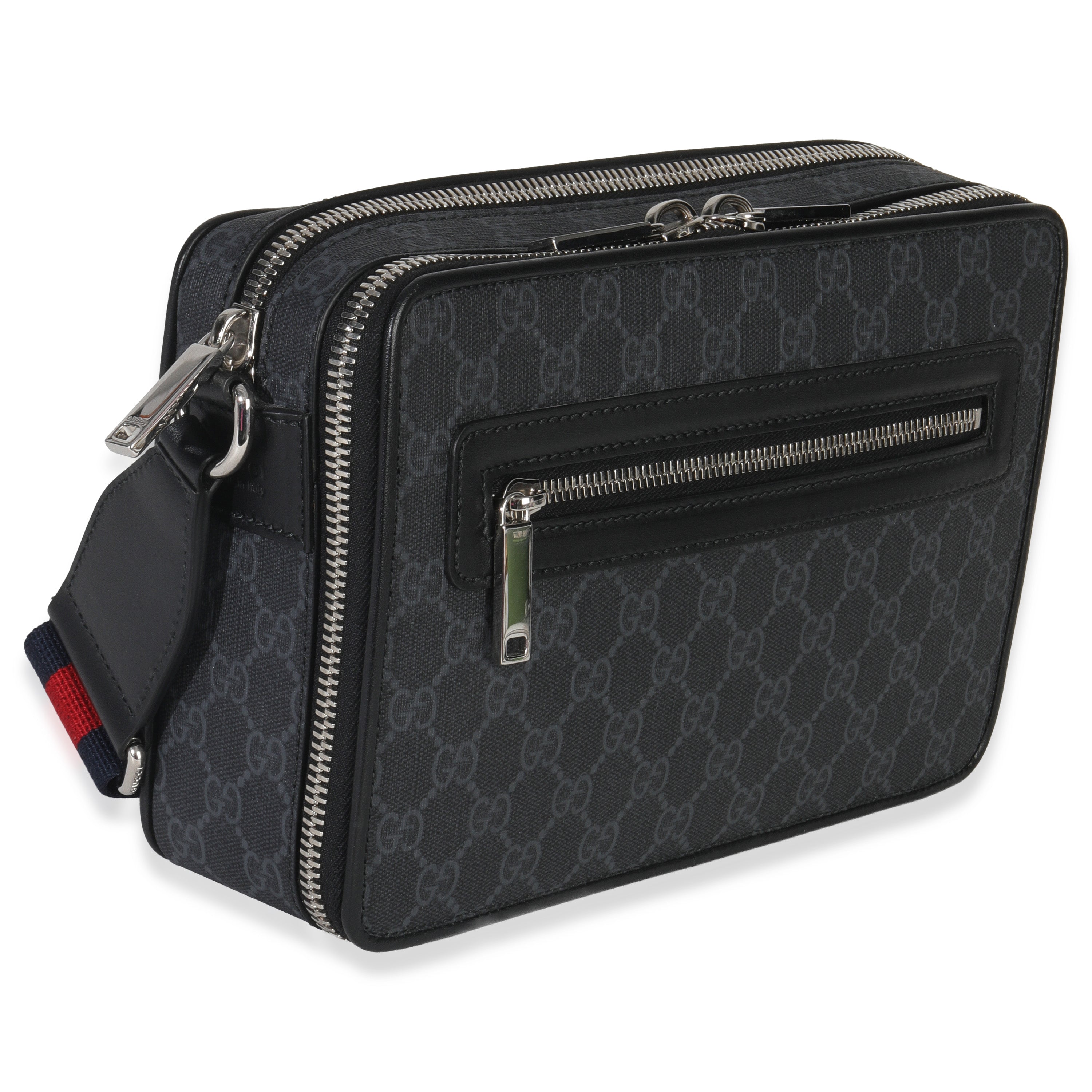 Black GG Supreme Canvas Web Crossbody