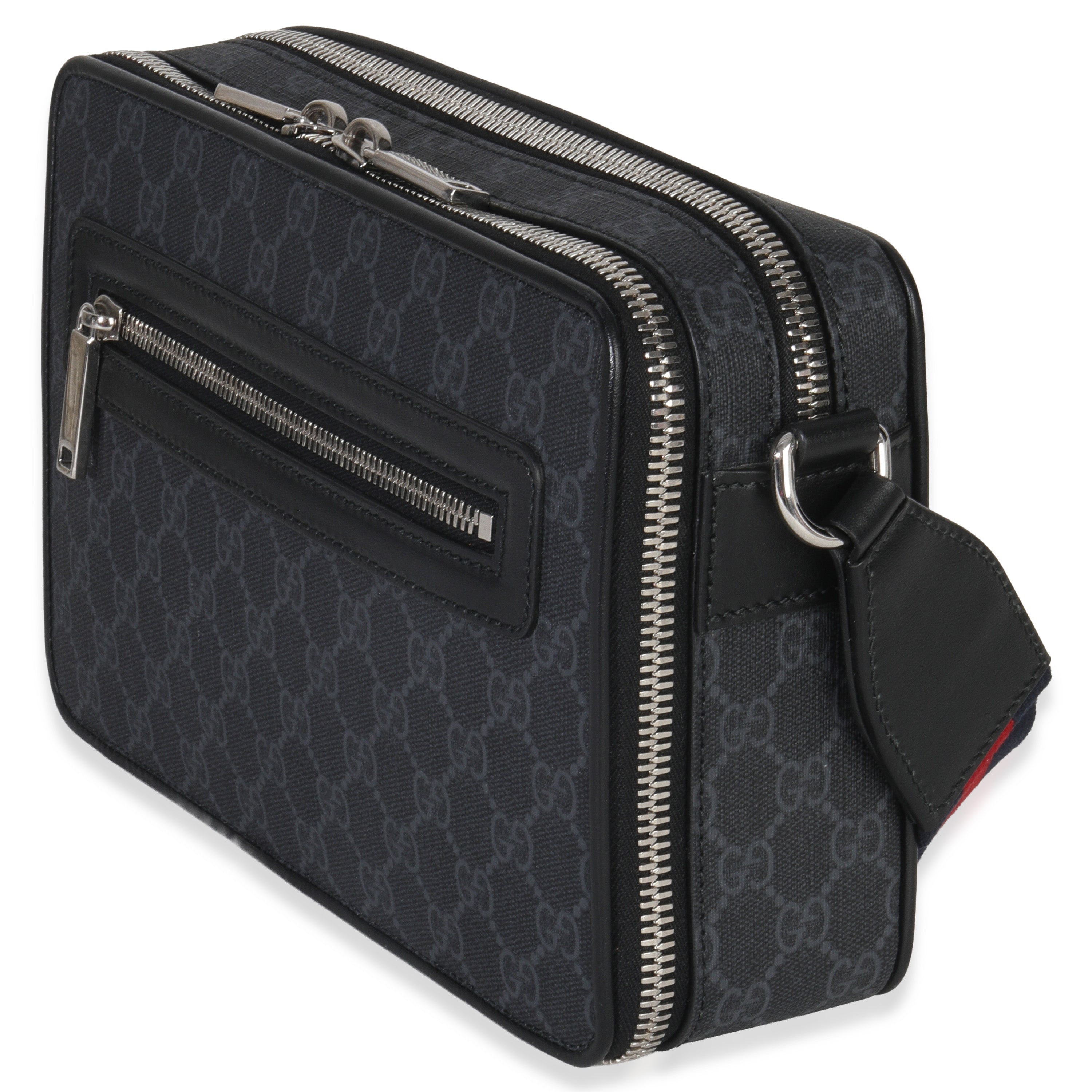 Black GG Supreme Canvas Web Crossbody