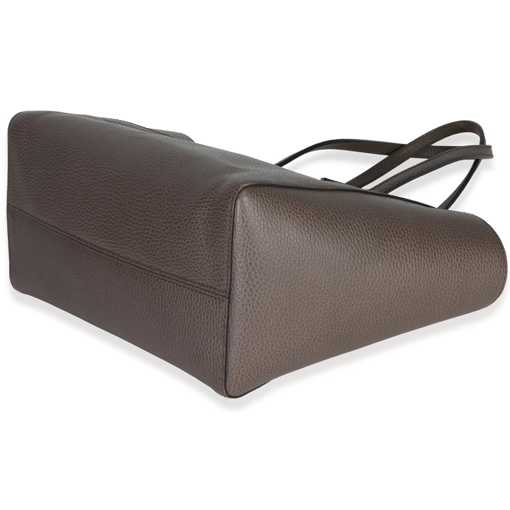 Pink Grey Pebbled Calfskin Medium Swing Tote