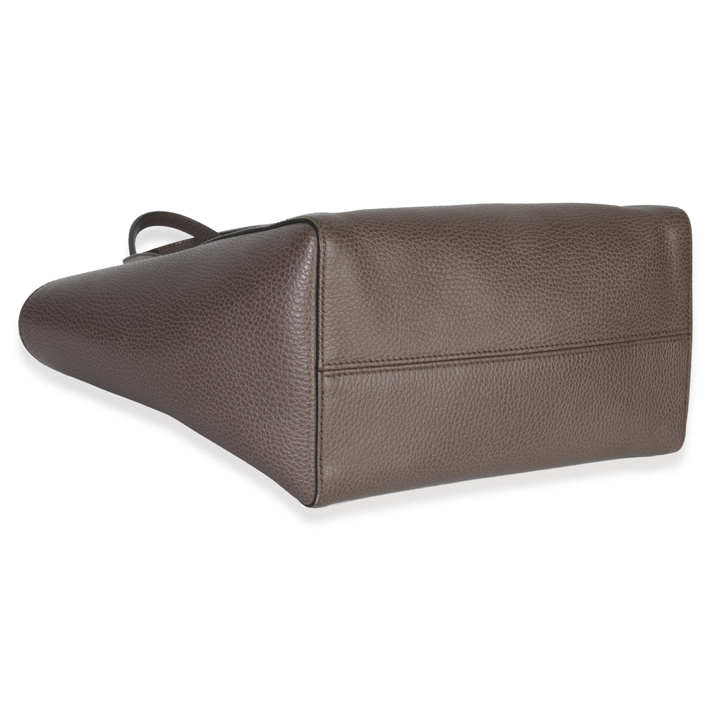 Pink Grey Pebbled Calfskin Medium Swing Tote
