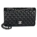 Black Quilted Lambskin Medium Classic Double Flap Bag