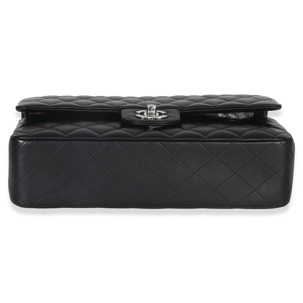 Black Quilted Lambskin Medium Classic Double Flap Bag
