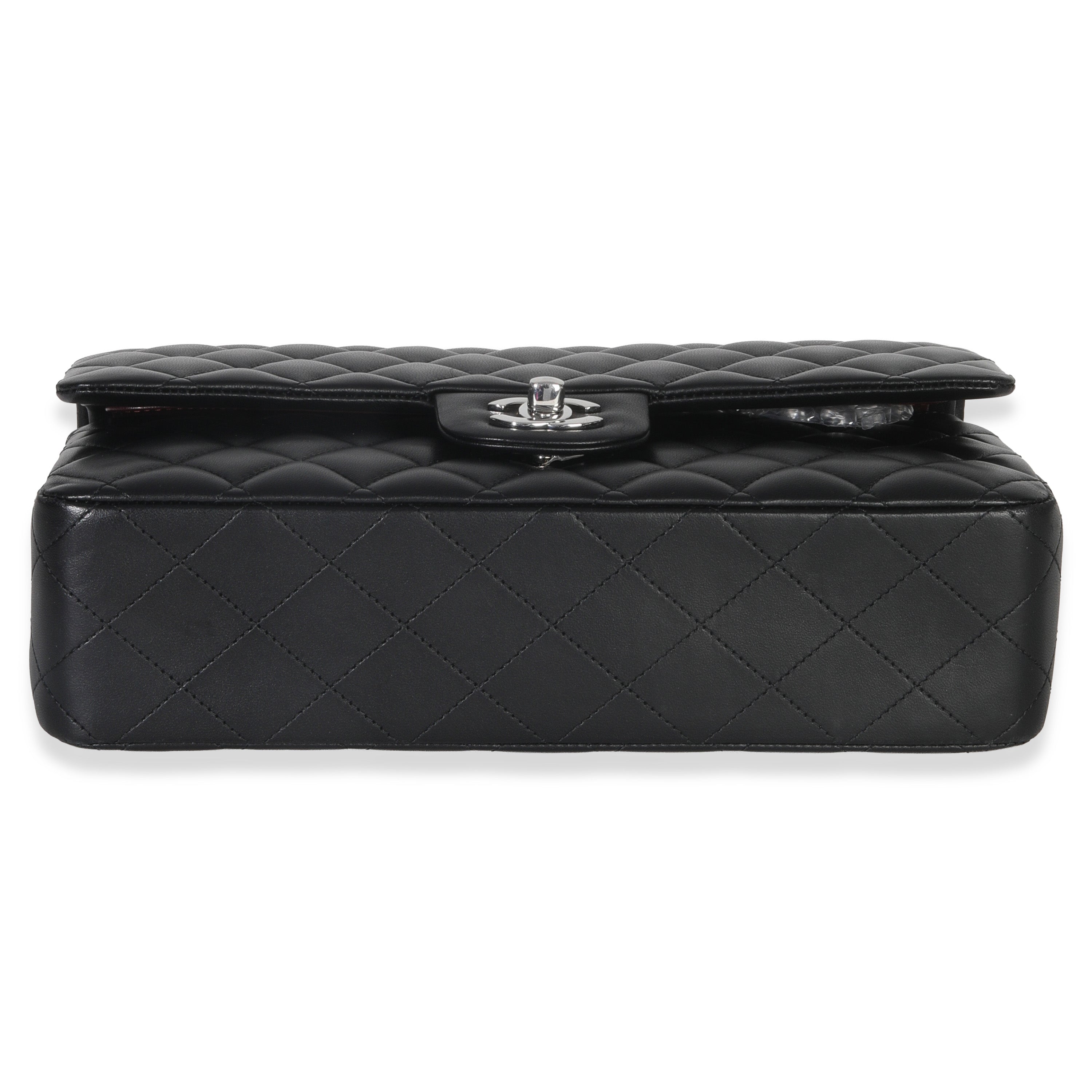 Black Quilted Lambskin Medium Classic Double Flap Bag
