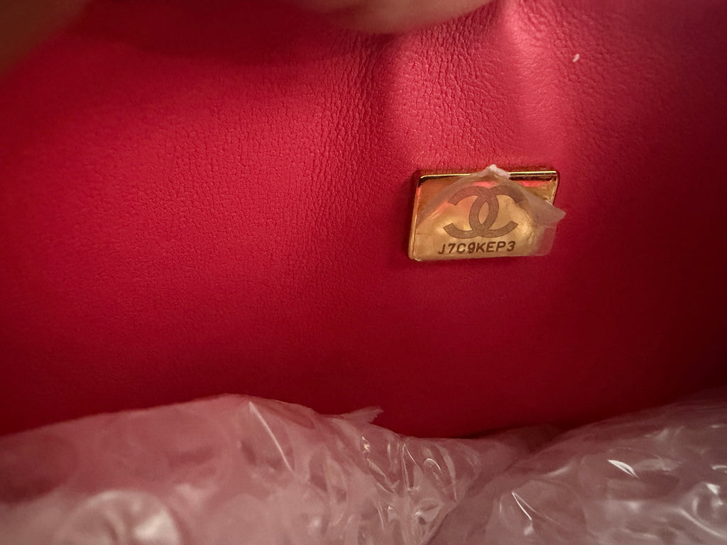 Pink Quilted Lambskin Small Classic Double Flap Bag