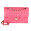 Pink Quilted Lambskin Small Classic Double Flap Bag
