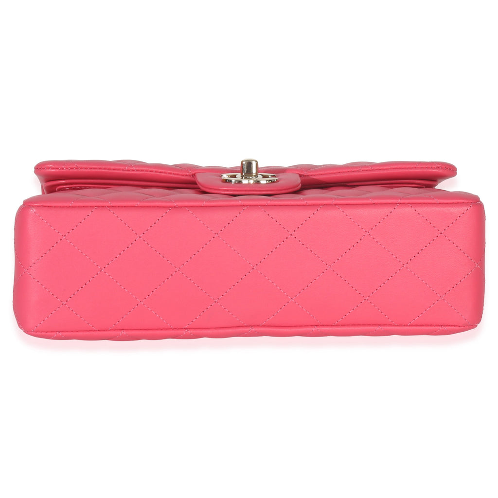 Pink Quilted Lambskin Small Classic Double Flap Bag