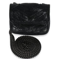 Black Crinkled Calfskin Matelasse Micro Niki Airpods Case