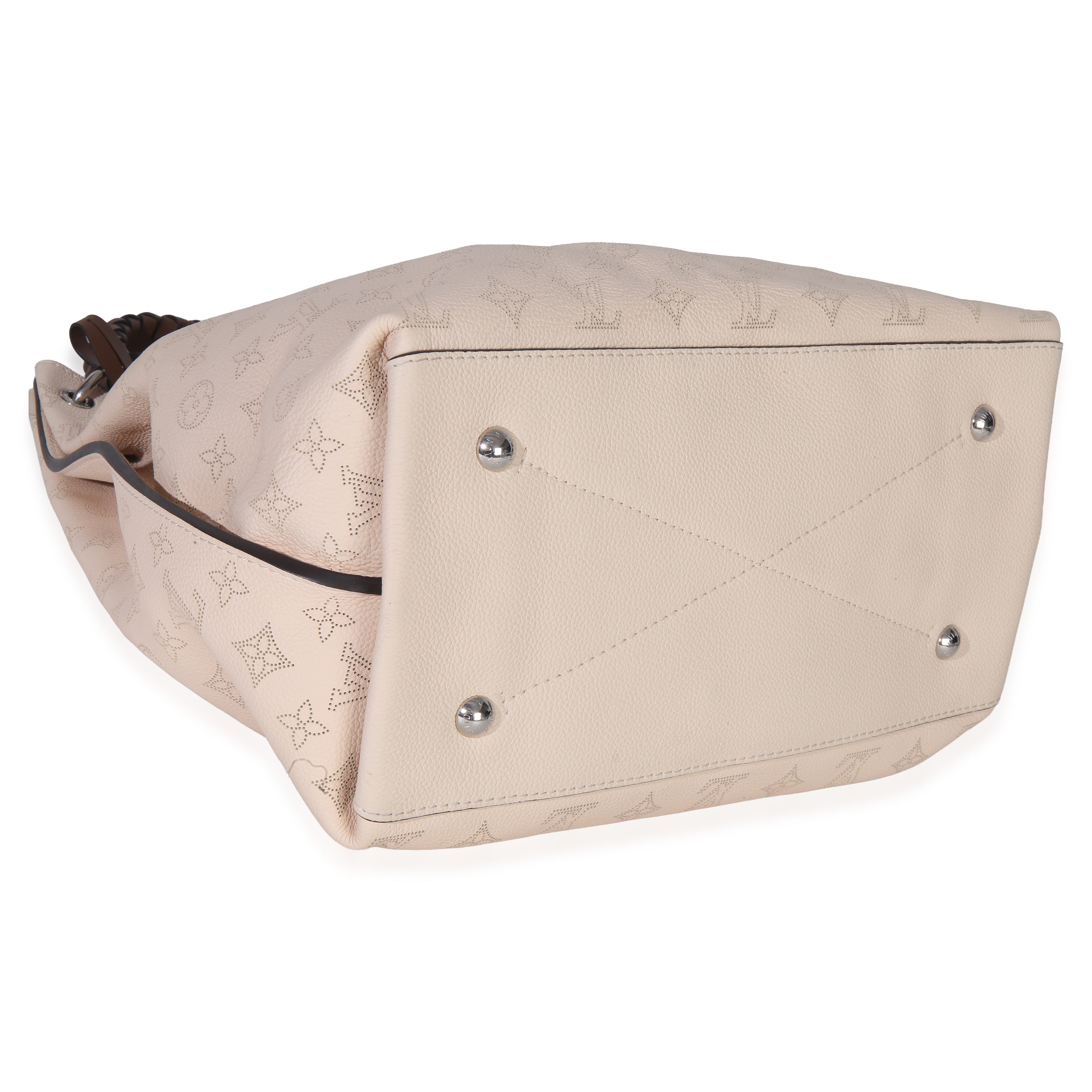 Creme Monogram Mahina Carmel Hobo