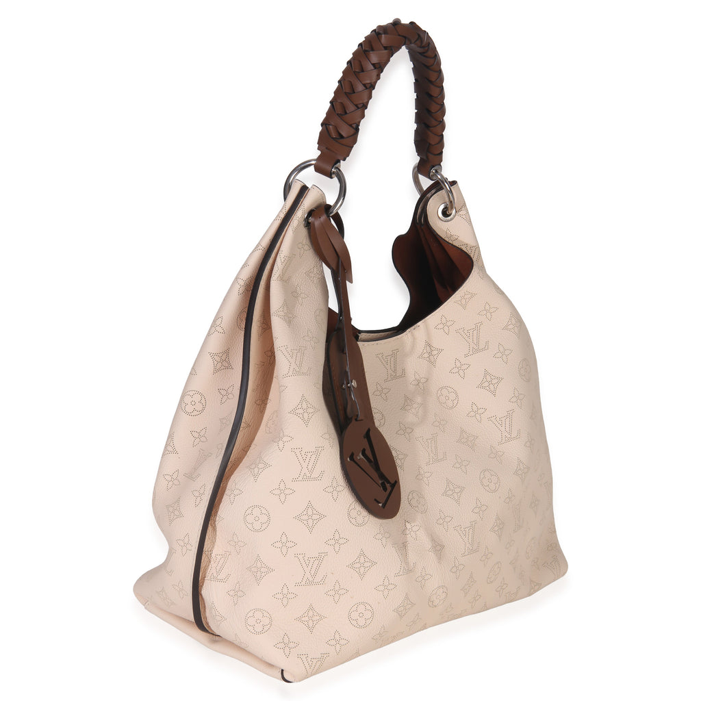 Creme Monogram Mahina Carmel Hobo