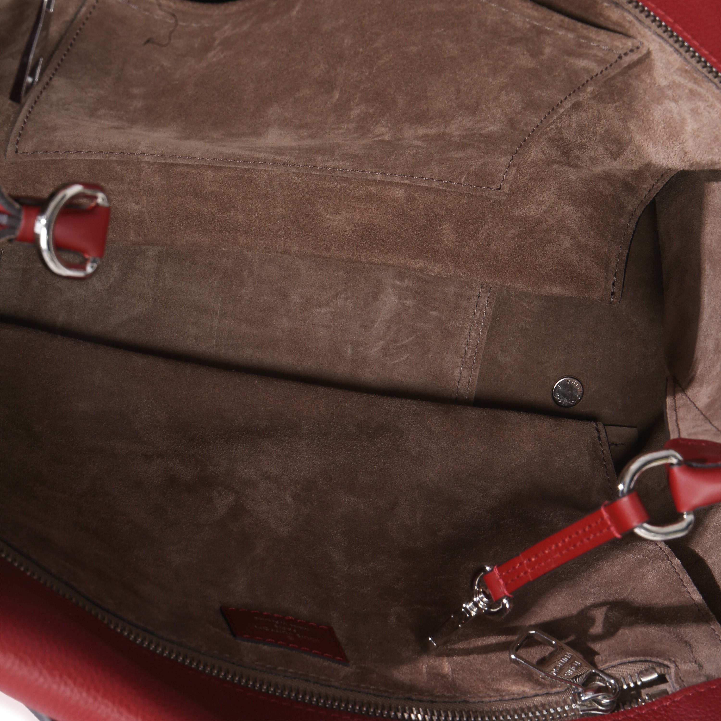 Red Tuffetage Veau Cachemire Tote W MM