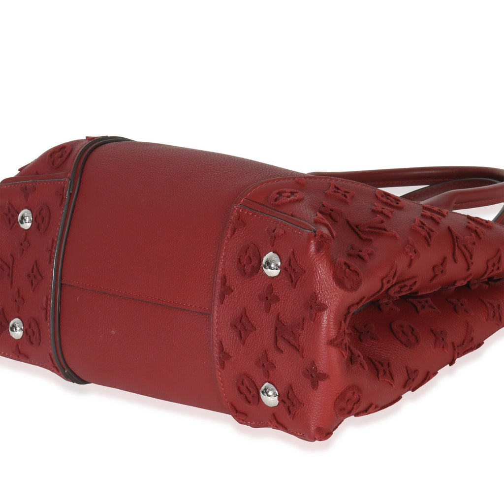Red Tuffetage Veau Cachemire Tote W MM