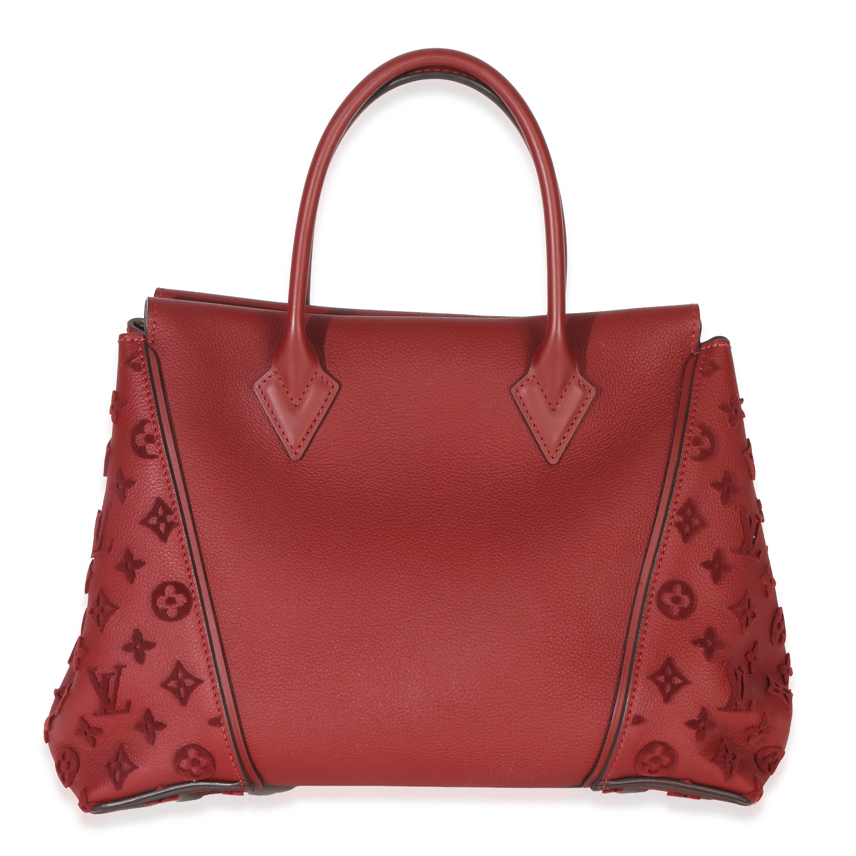 Red Tuffetage Veau Cachemire Tote W MM