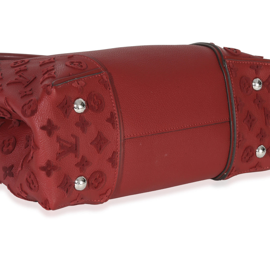 Red Tuffetage Veau Cachemire Tote W MM